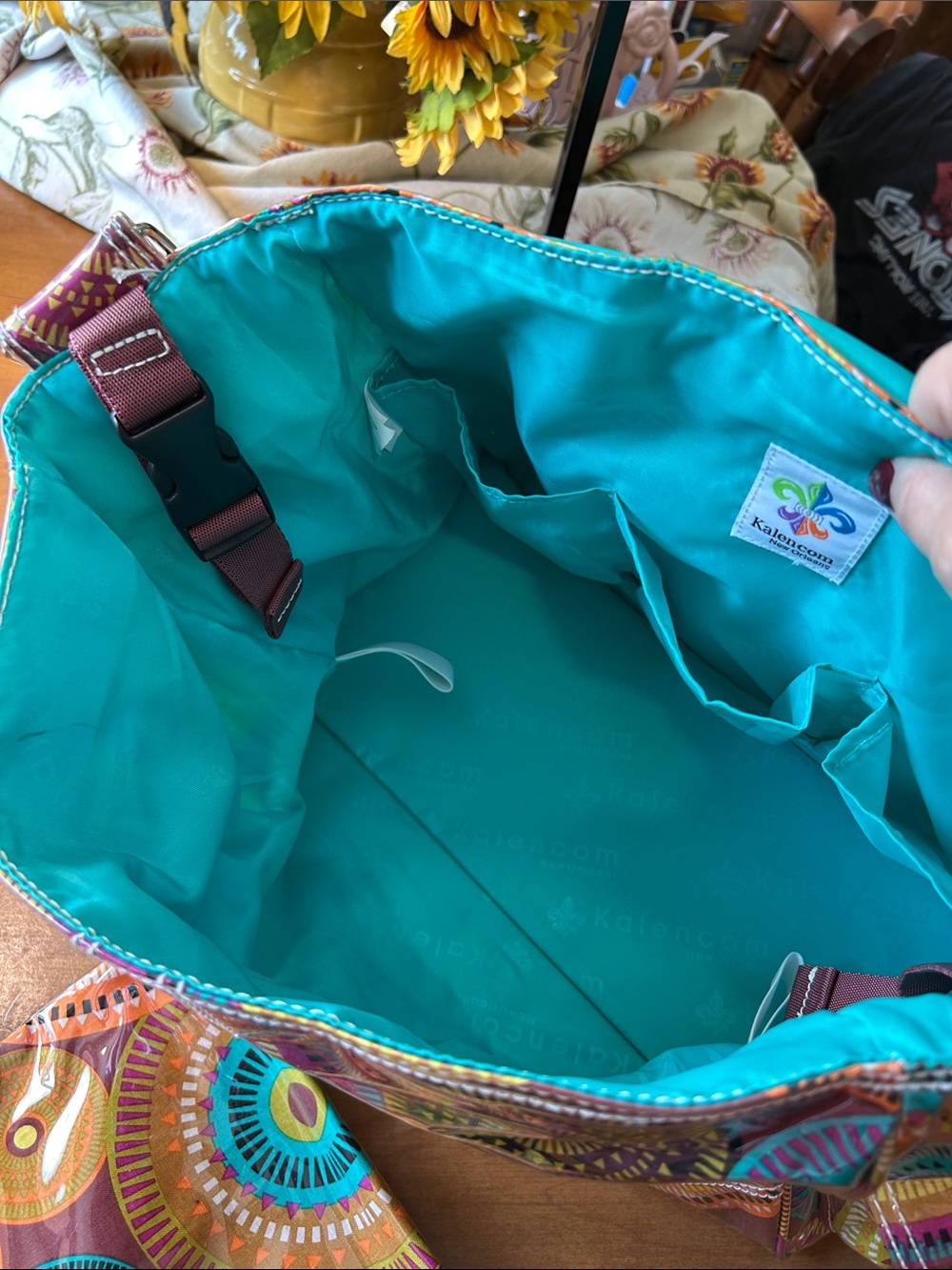 Kalemcom New Orleans Colorful Circle Print Diaper Bag with pouch - Multicolor - Picture 7 of 14